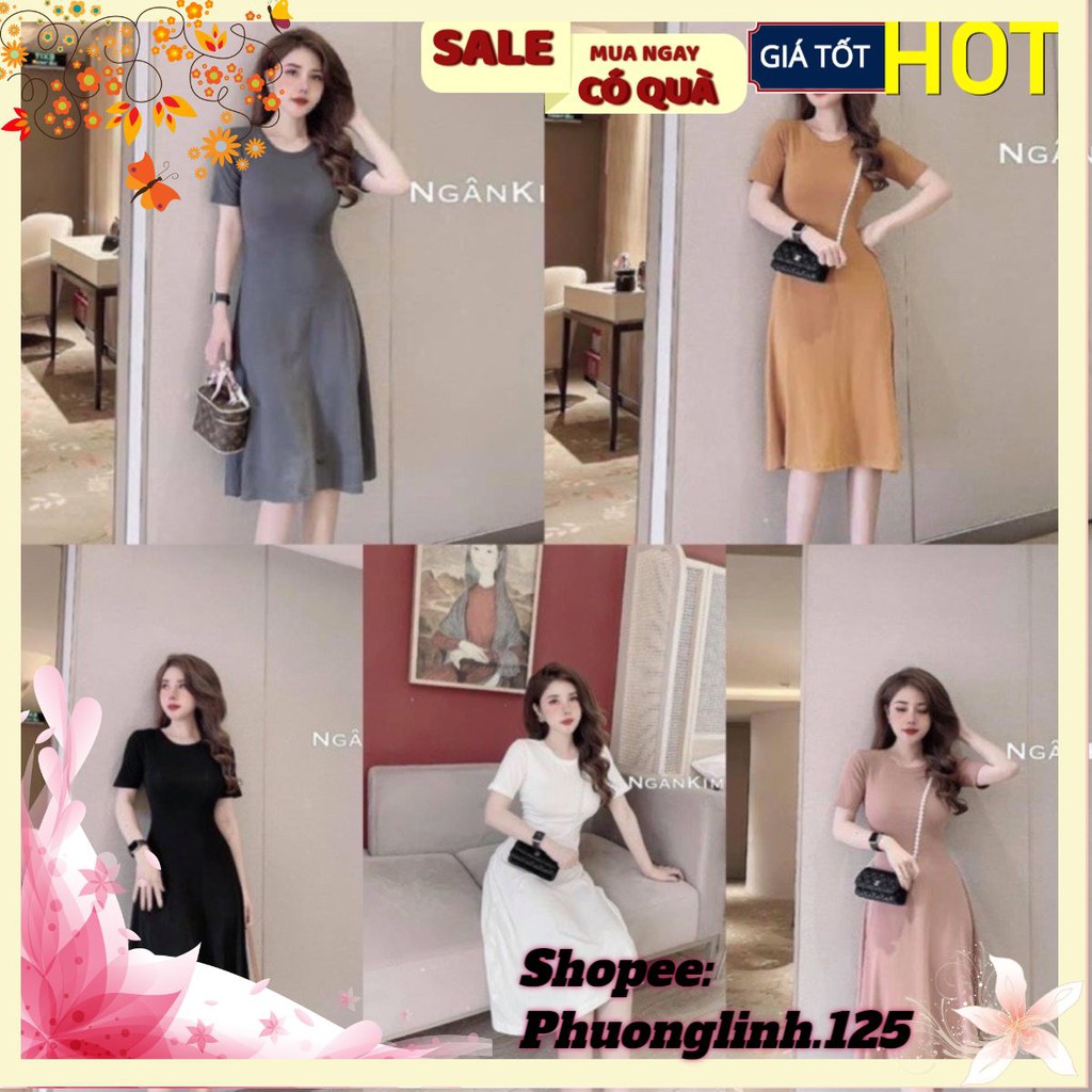 [Mã FAMAYWA2 giảm 10K đơn 50K] V237 VÁY TRƠN XOÈ CỘC TAY 5 MÀU | BigBuy360 - bigbuy360.vn