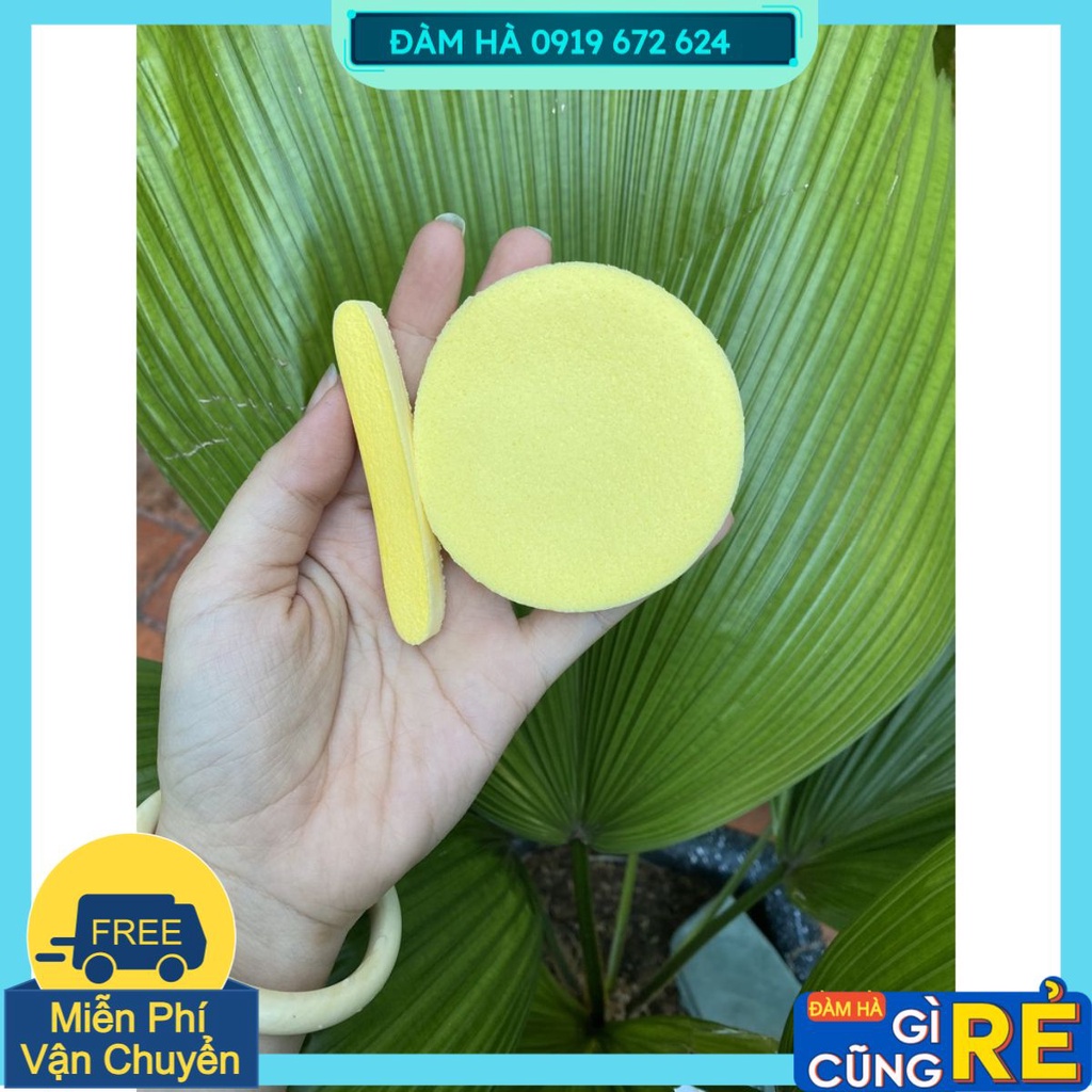 Miếng mút rửa mặt bông xốp cực mềm .