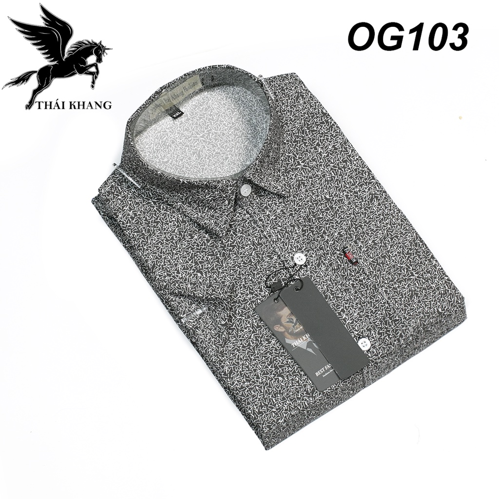 Áo sơ mi nam tay ngắn trung niên họa tiết vải kate mềm mát loại áo sơ mi họa tiết trung niên form rộng OG1 | BigBuy360 - bigbuy360.vn