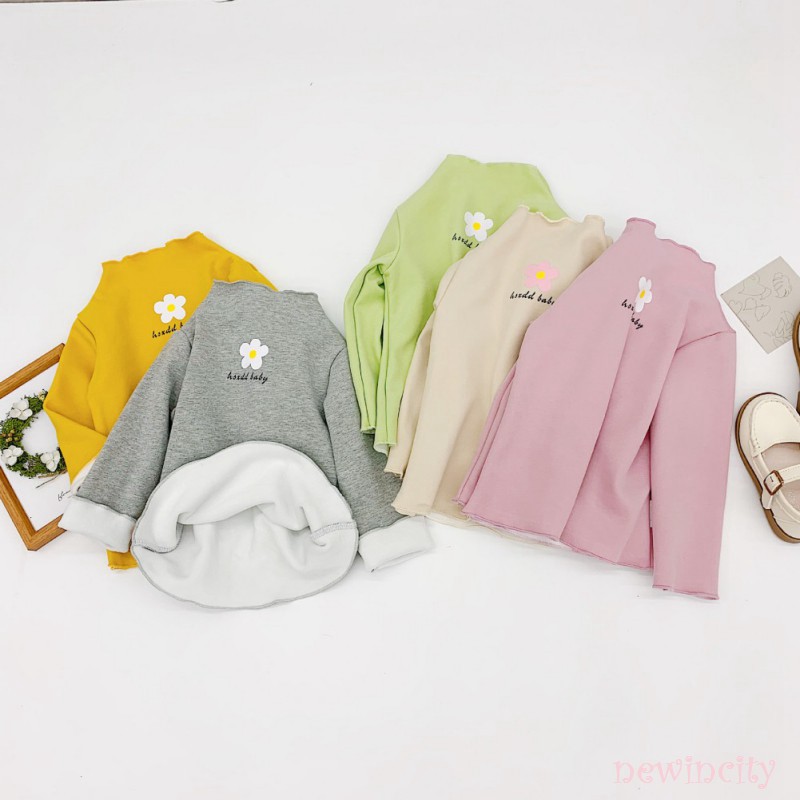 Áo Thun Tay Dài In Hình Hoạt Hình Dễ Thương Cho Bé Gái