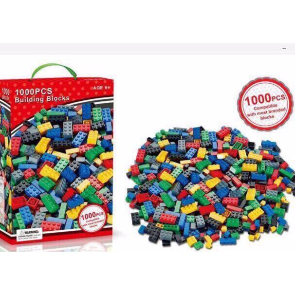 BỘ ĐỒ CHƠI LẮP GHÉP LEGO 1000 MẢNH CHO BÉ YÊU ( vỏ hộp đỏ )