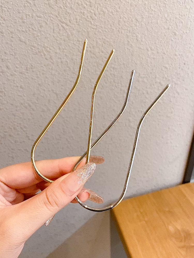 Kẹp Tóc Chữ U Thiết Kế Đơn Giản Đáng Yêu Cho Nữ