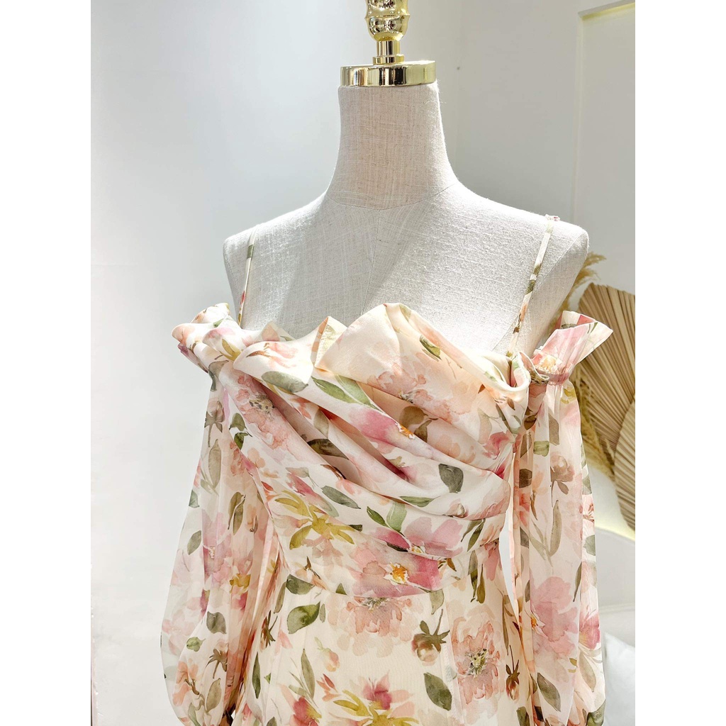 TIELA Đầm váy hoa trễ vai - Sandra Dress