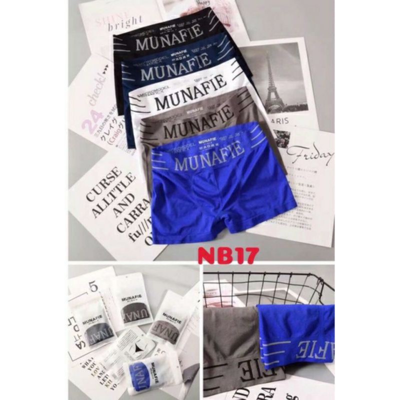 Quần Sịp Nam Quần Lót Đùi Boxer Nam Cotton Co Dãn 4 Chiều Hàng Cao Cấp MUNAFIE Freesize 50-75kg