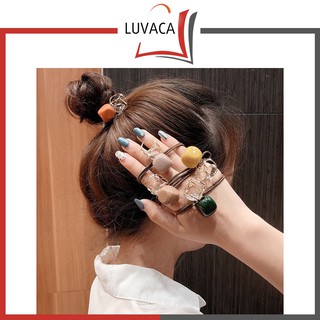 Dây buộc tóc đính đá thời trang hàn quốc cho nữ pk03 - luvaca