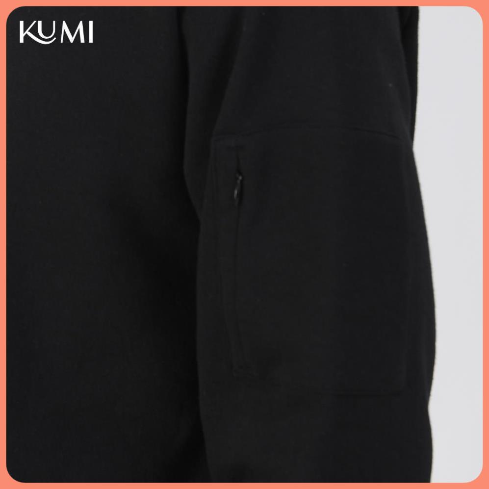 Áo Nỉ Nữ Có Túi Khóa Tay Chất Nỉ Bông Cao Cấp Kumi, Áo Nỉ Sweater Nữ Basic Thời Trang Trẻ Trung Năng Động 2 Màu Đen-Ghi | BigBuy360 - bigbuy360.vn