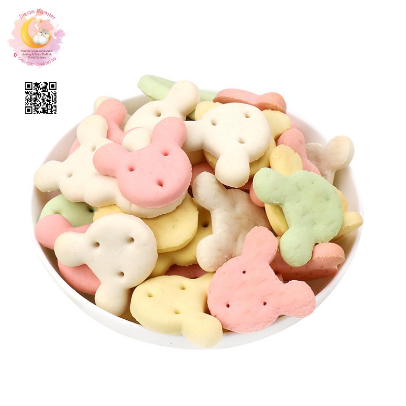 Bánh quy hình gấu cho hamster, chinchillas, thỏ, bọ,...và thú nhỏ khác (50gr)