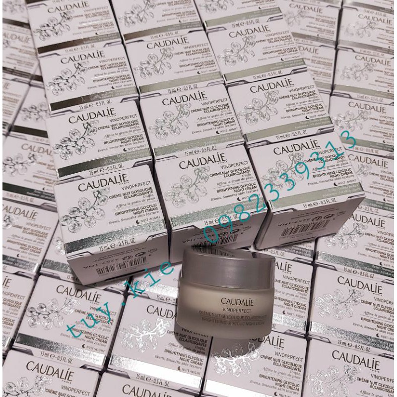 [ Minisize 15ml Bill Sephora ] Kem Dưỡng Sáng Da Ban Đêm Caudalie Vinoperfect Brightening Glycolic Night Cream