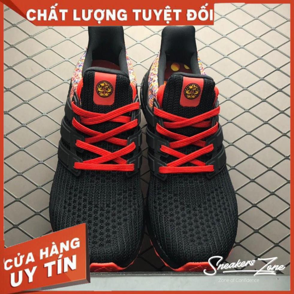 (FREE SHIP + HỘP + QUÀ) Giày thể thao ULTRA BOOST 4.0 multi colors Black đen gót thổ cẩm siêu đẹp cho nam và nữ | BigBuy360 - bigbuy360.vn
