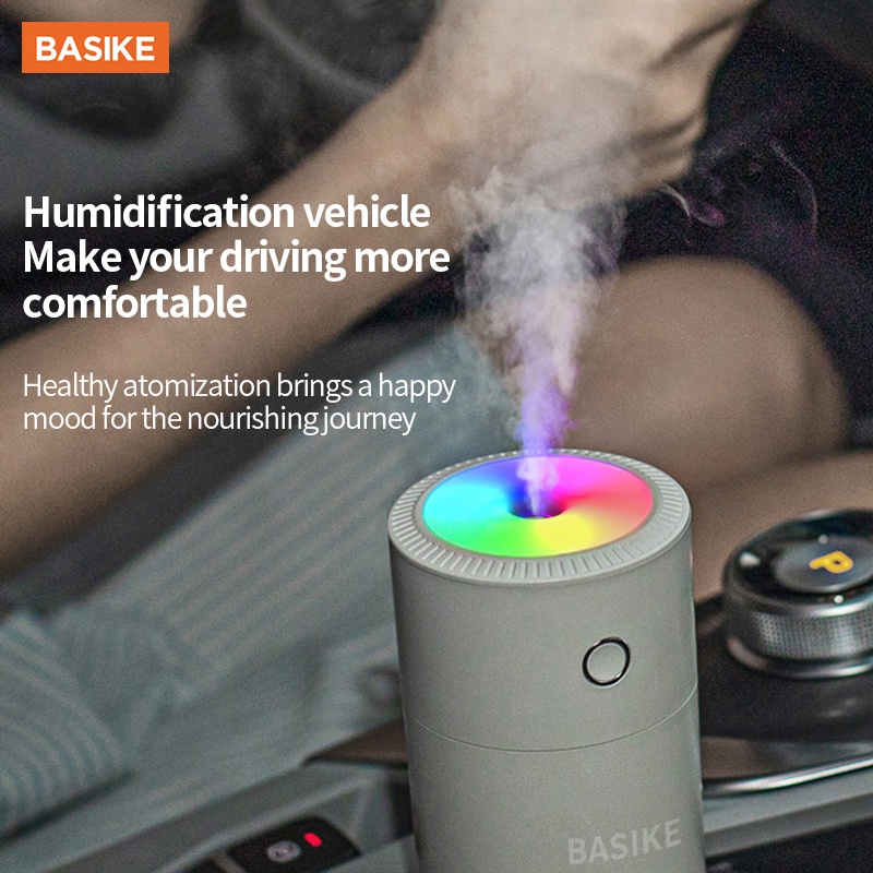 Máy phun sương 3L dung tích lớn BASIKE có màn hình hiển thị độ ẩm với 7 đèn màu cho văn phòng gia đình