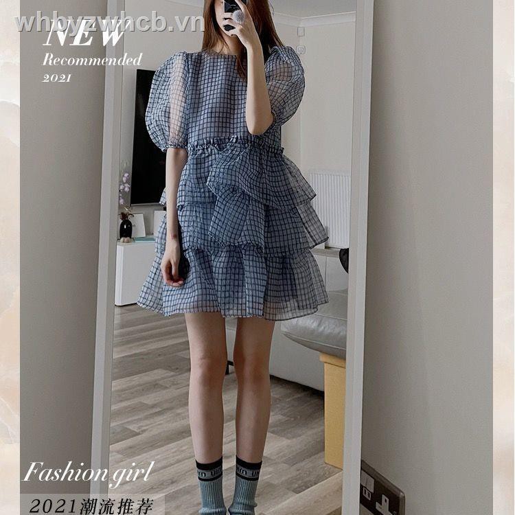 Đầm Voan Dài Tay Với Họa Tiết Ca Rô Xinh Xắn Dành Cho Nữ 2021 | BigBuy360 - bigbuy360.vn