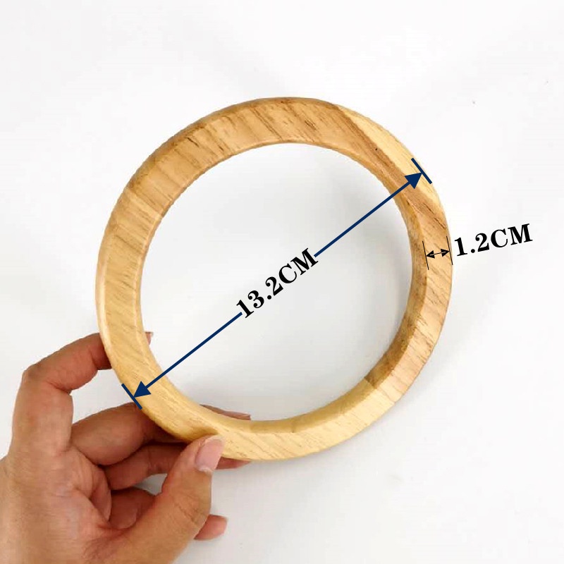 Tay Cầm Bằng Gỗ Hình Tròn Cho Túi Xách