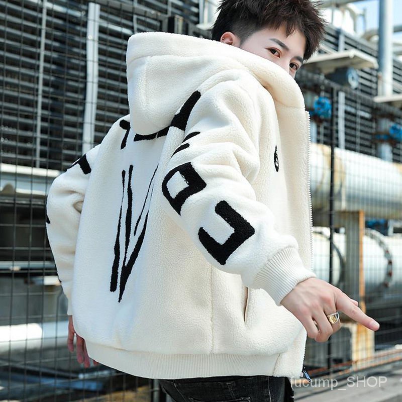 Áo Khoác Đệm Cotton Lông Cừu Dày Dặn Giữ Ấm Mùa Đông Phong Cách Hàn Quốc Dành Cho Nam