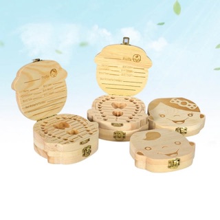 Hộp đựng răng sữa cho bé bằng gỗ