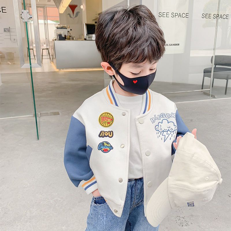 Áo Khoác Bóng Chày Thời Trang Xuân Thu Cá Tính Cho Bé Trai