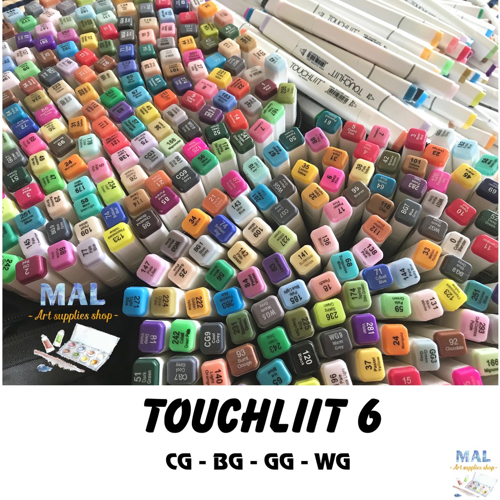 Touchliit 6 lẻ (Mã màu xám/đen BG-CG-GG-WG) [Họa cụ MAL]