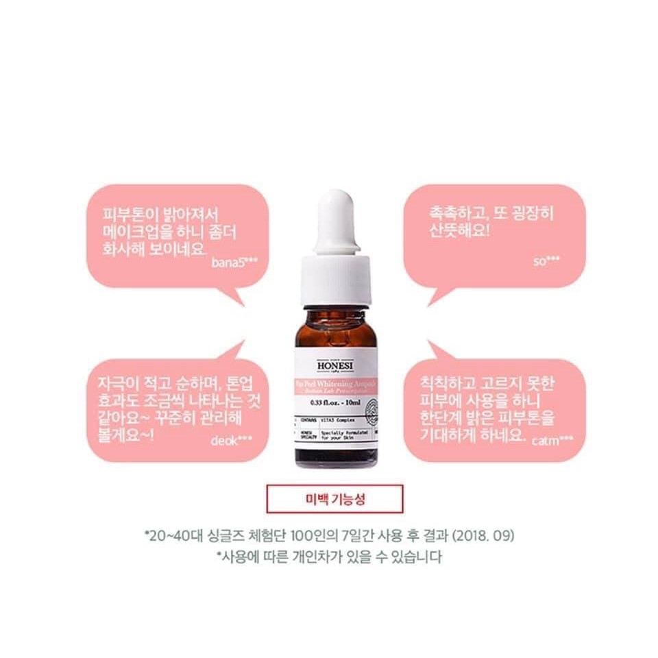 Đủ Bill Vận, 1 ống Tế bào Gốc Đẩy Nám, làm trắng số 1 tại Hàn Honesi 10 ml