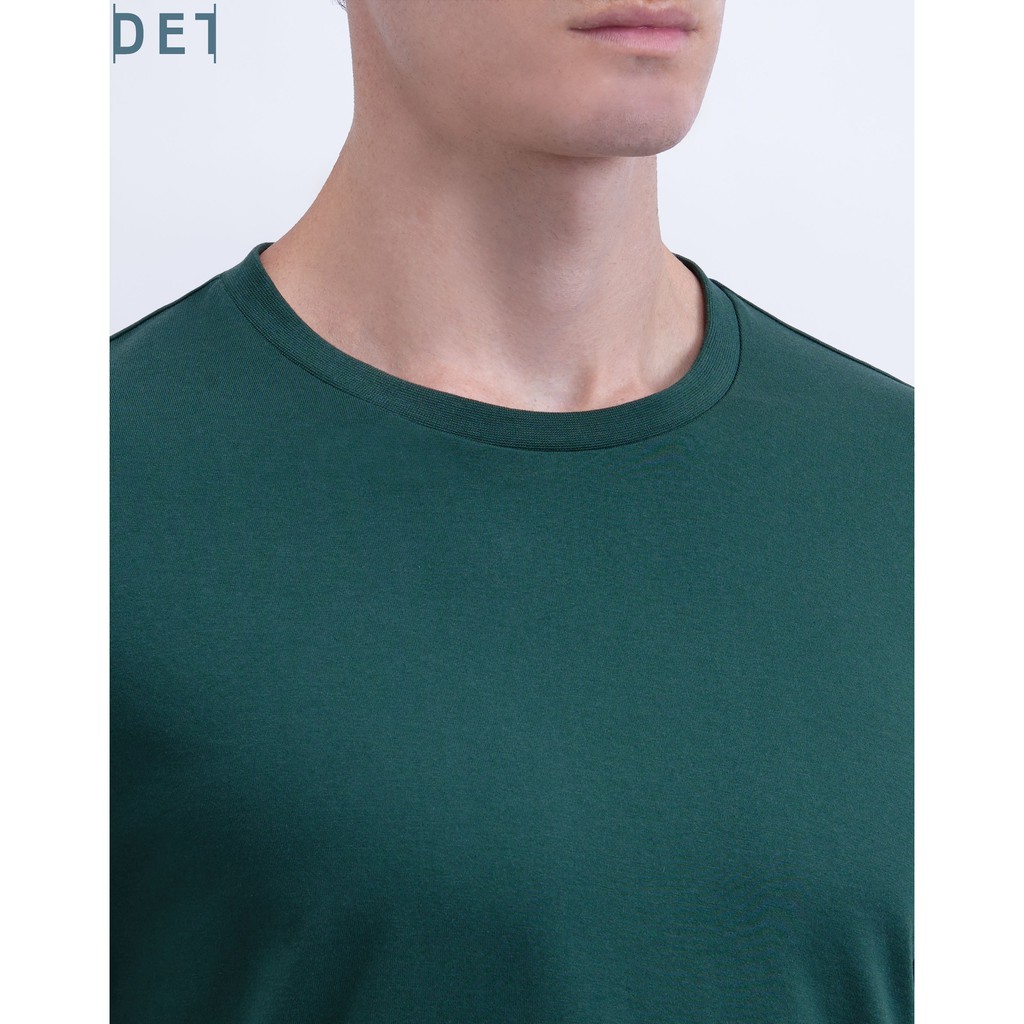 Áo thun nam cổ tròn tay ngắn DETERMINANT form rộng - màu xanh lá đậm - Forest Green [DETT01]