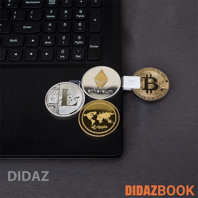 Đồng Xu Litecoin LTC, Bitcoin mạ vàng, bạc 24k đồ lưu niệm,trang trí,sưu tầm,quà tặng hội nhóm FIL01