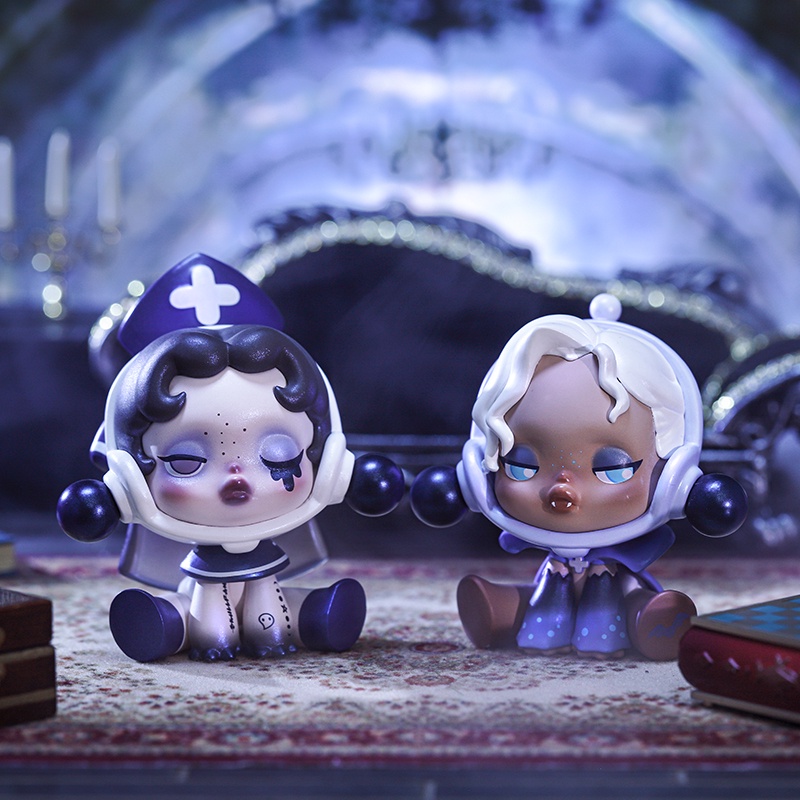 Pop Mart Skullpanda Ancient Castle Mô hình hộp sọ Mart Skullpanda POP MART phong cách cổ điển độc đáo