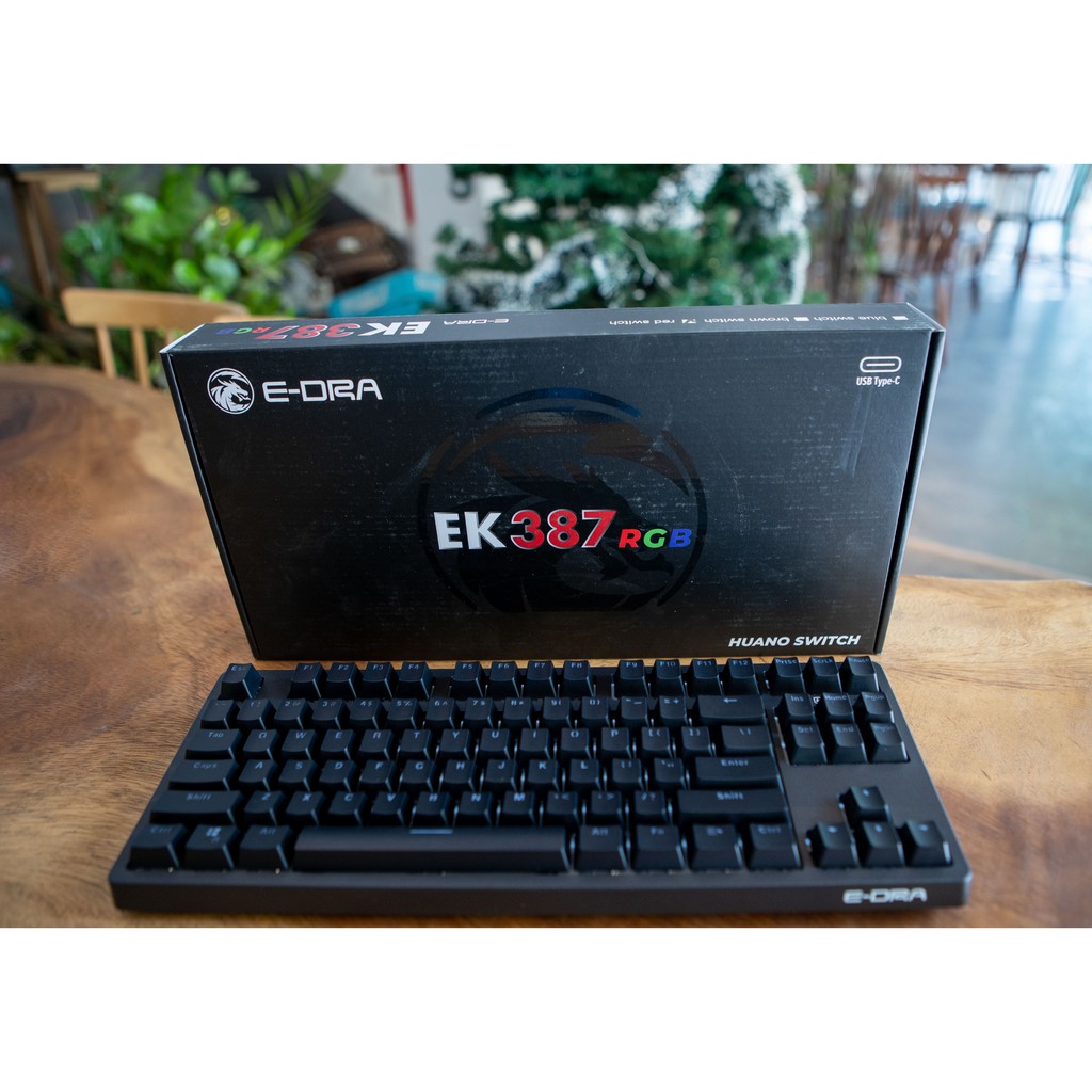 Bàn phím cơ E-Dra EK384 RGB/ EK387 rainbow/ EK387 RGB - Huano Switch (Blue / Brown / Red Switch)