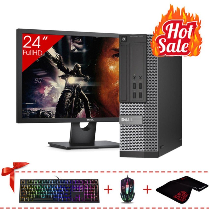 Máy tính doanh nghiệp Dell Optiplex 7020 SFF + Màn hình Dell 24inch Full HD (Core i5 4570, Ram 8GB, SSD 480GB) +Quà Tặng | BigBuy360 - bigbuy360.vn