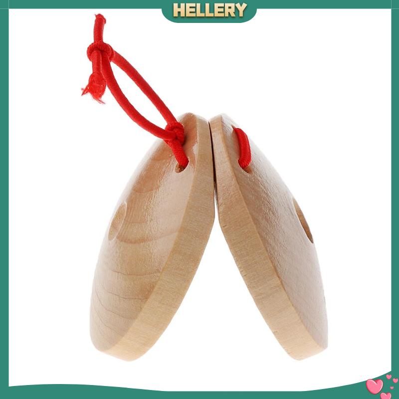 1 Cặp Nhạc Cụ Castanet Bằng Gỗ Cho Bé