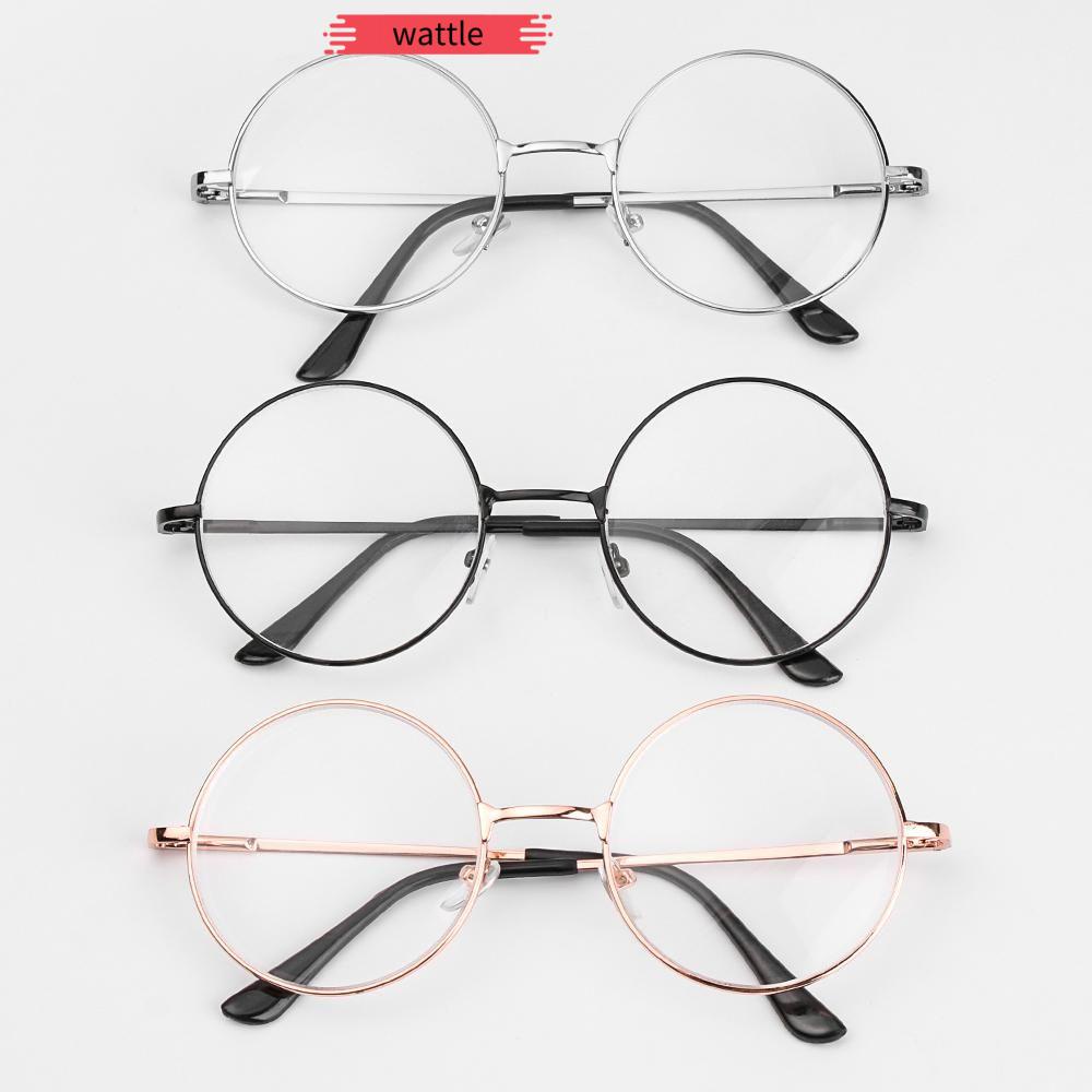 Kính đọc sách cận gọng kim loại 1.00~-4.0 diopter tròn nhỏ gọn siêu nhẹ thời trang cho nam nữ