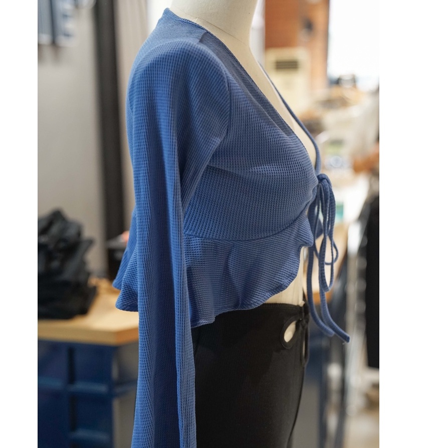 Anniegals - Áo kiểu tay loe cột dây trước ngực - Mermaid Top