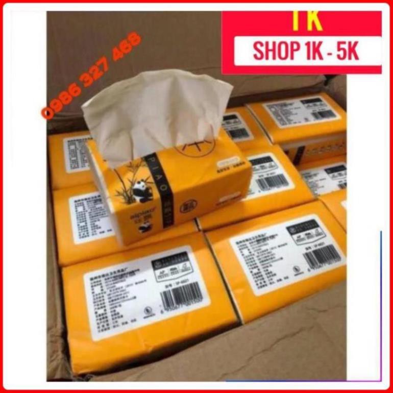 GIẤY ĂN GẤU TRÚC SIPIAO ❤️ Deal 1k ❤️ Giấy ăn Chất Liệu Từ Sợ Tre Gấu Trúc - Không Tẩy Trắng - Siêu Dai