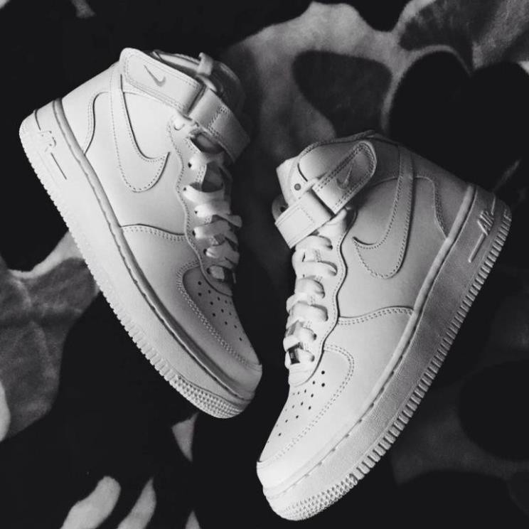 [ Sales 11-11] [Hàng Auth] GIÀY NIKE AIR FORCE 1 Mid  ALL TRẮNG [FULL HỘP] . 11.11 L :))