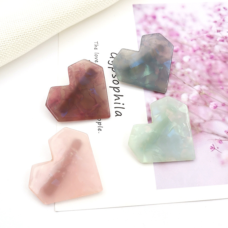 Kẹp tóc hình trái tim đính sequin lấp lánh