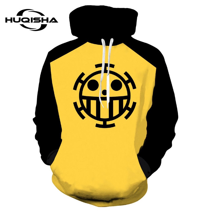 Áo khoác hoodie HUQISHA in họa tiết anime One Piece 3d độc đáo