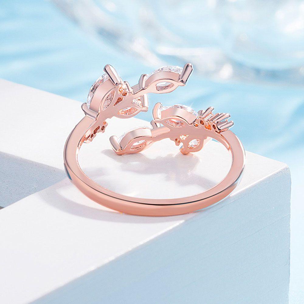 EXPEN Nhẫn Hình Lá Có Thể Điều Chỉnh Kích Cỡ