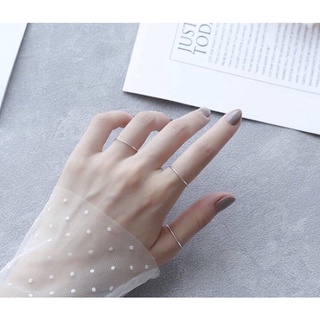 Nhẫn bạc nữ Linh Sivler,nhẫn bạc tròn trơn basic cá tính đơn giản