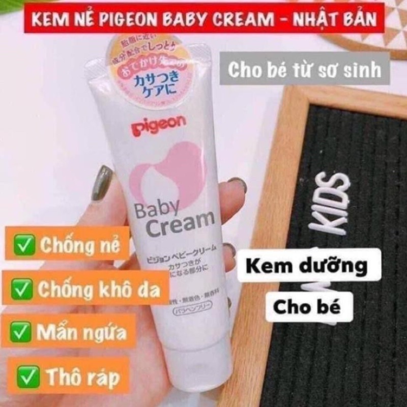 [Hàng Nhật] Kem nẻ Pigeon Baby Cream 50G dưỡng ẩm cho bé (Japan)