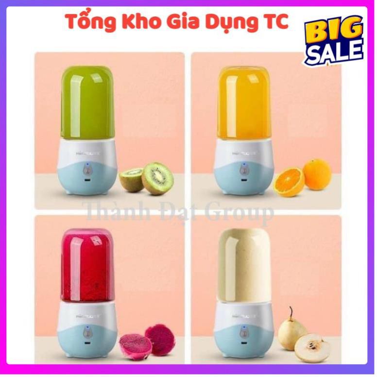 ( Loại 6 lưỡi) Máy xay sinh tố mini cầm tay, máy xay hoa quả trái cây sạc pin (bảo hành 6 tháng)