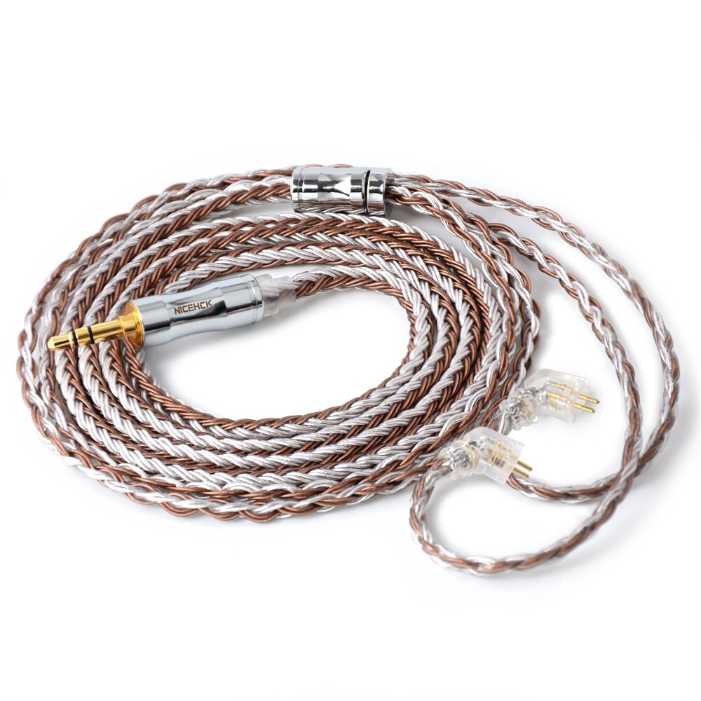 NICEHCK C16-5 16 Core Copper Silver Mixed Cable  3.5/2.5/4.4mm Plug MMCX/2Pin/QDC/NX7 Pin For KZ ZSX C12 V90 TFZ T2 CCA
