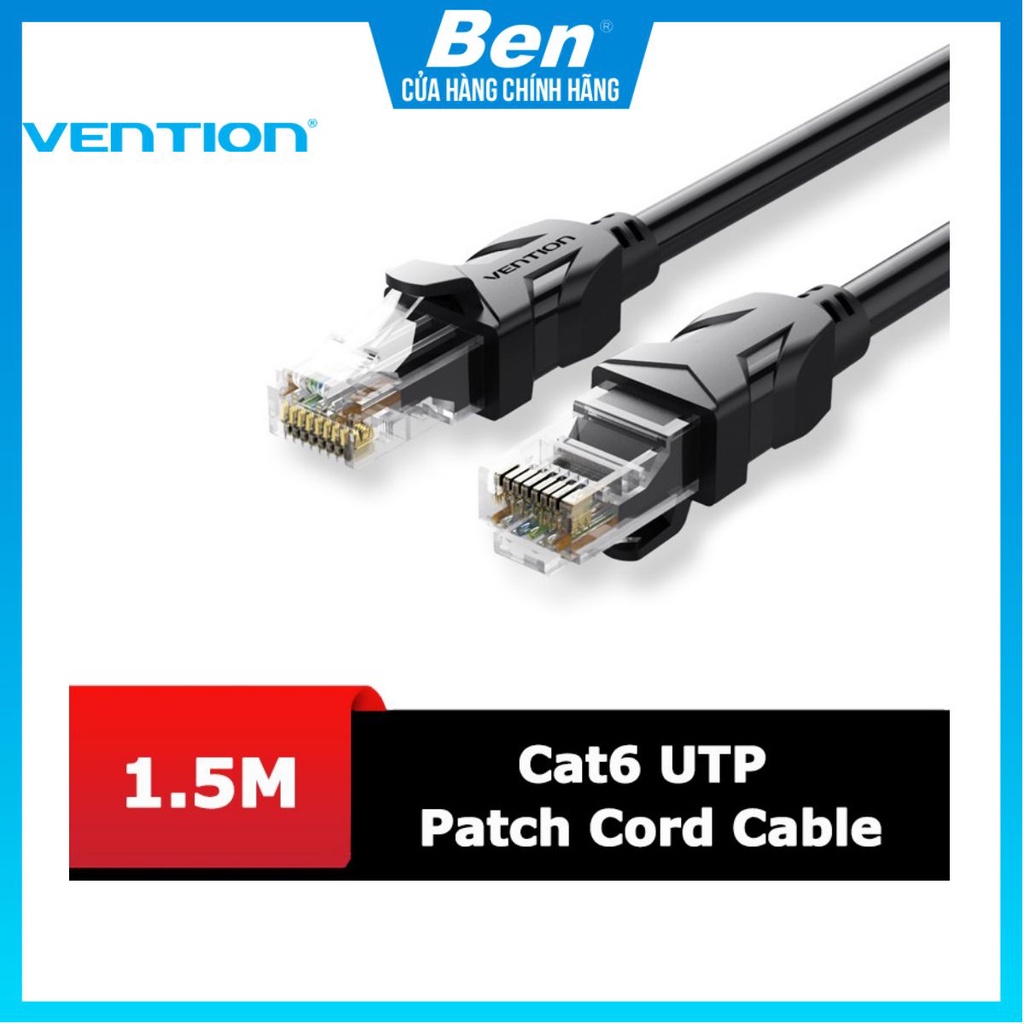 Lan cable - Dây cáp mạng CAT6 RJ45 Gigabit tốc độ cao Vention, dài 1.5m-10m IBBB - Ben Computer
