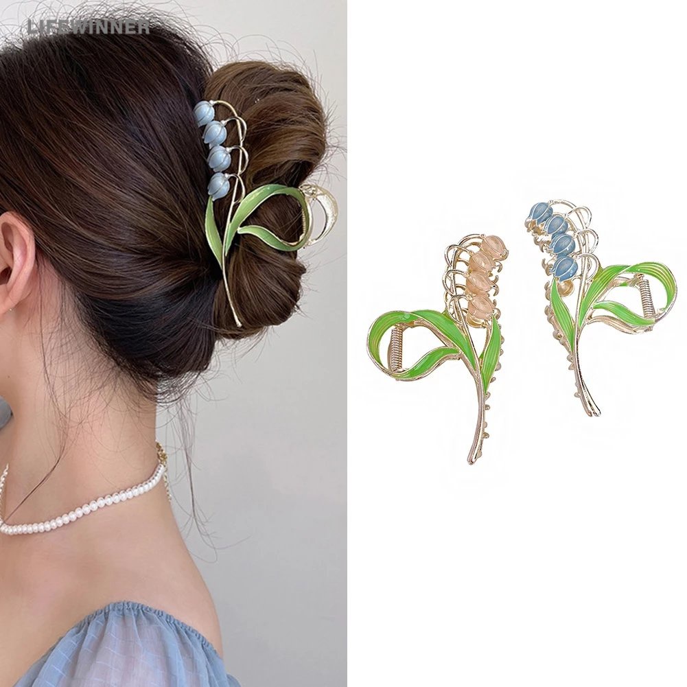 Kẹp Tóc Kim Loại Hình Hoa Lily Thời Trang Cho Nữ