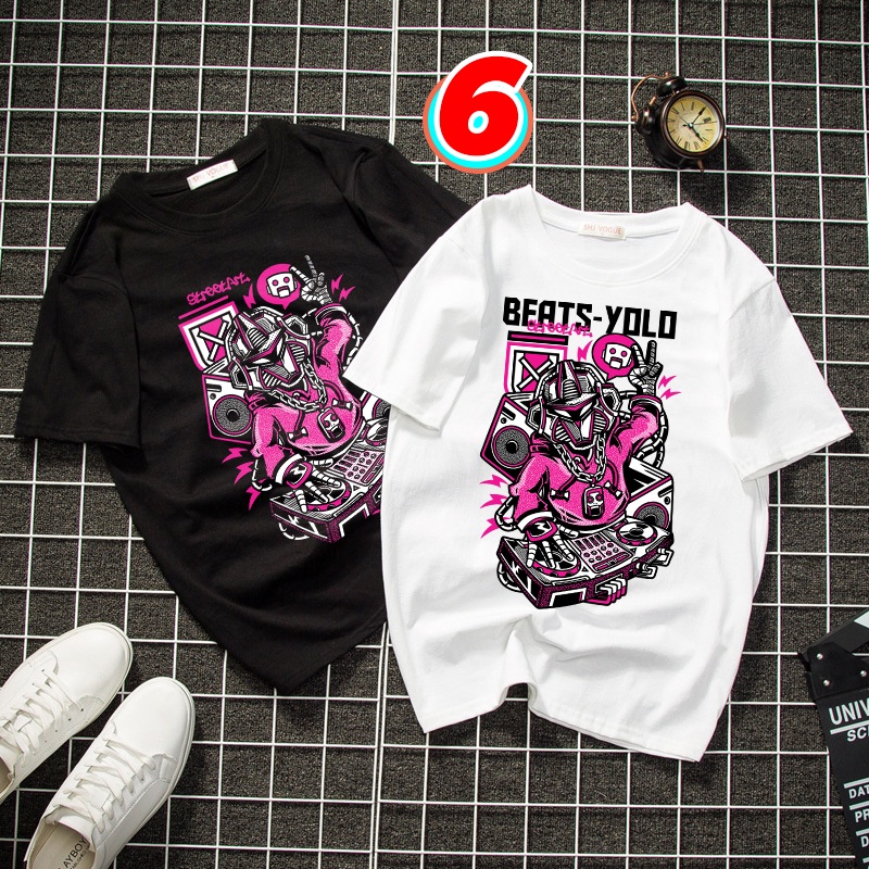 Áo thun Unisex tay ngắn in 3d chi tiết  - vải cotton Tay lỡ form rộng oversize streetwear