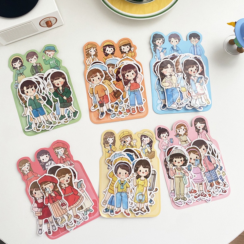 Set 20 Miếng Dán Trang Trí Sổ Tay Họa Tiết Hoạt Hình Xinh Xắn