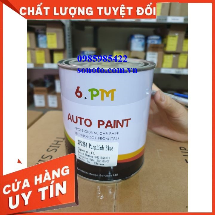 QP2264 Sơn gốc 2K màu xanh ánh tím hãng Autopaint lon 1 Lít ( Sơn oto xe máy )