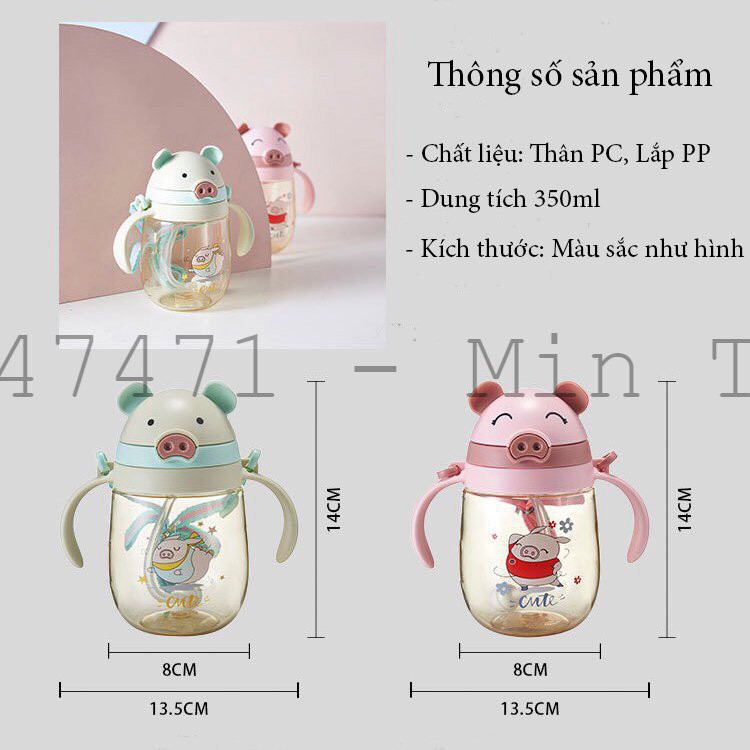 Bình tập uống nước, uống sữa có tay cầm và an chống sặc an toàn cho bé