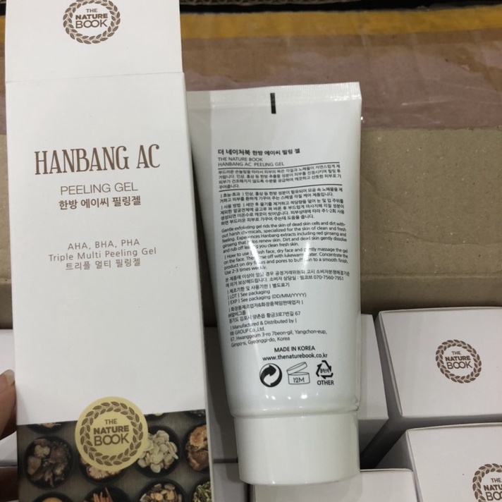 Tẩy da chết dưỡng da sạch mun đông y Hanbang AC Peeling Gel - The nature book