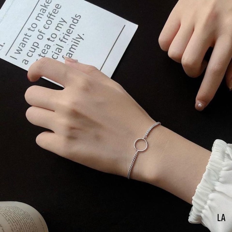 Lắc tay nữ bạc ý xi Kim, thiết kế cuốn hút, nhẹ nhàng cá tính🍓 - Bạc Nomi