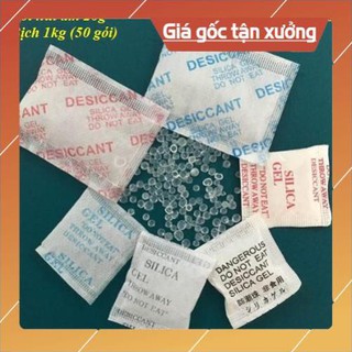 [NEW] Hạt Hút Ẩm Silicagel 20g Bịch 1 kg (50Gói)