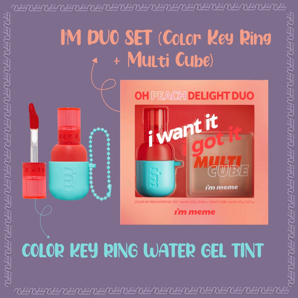 Son I'm Meme Color Key Ring Water Gel Tint / I'm Duo Set