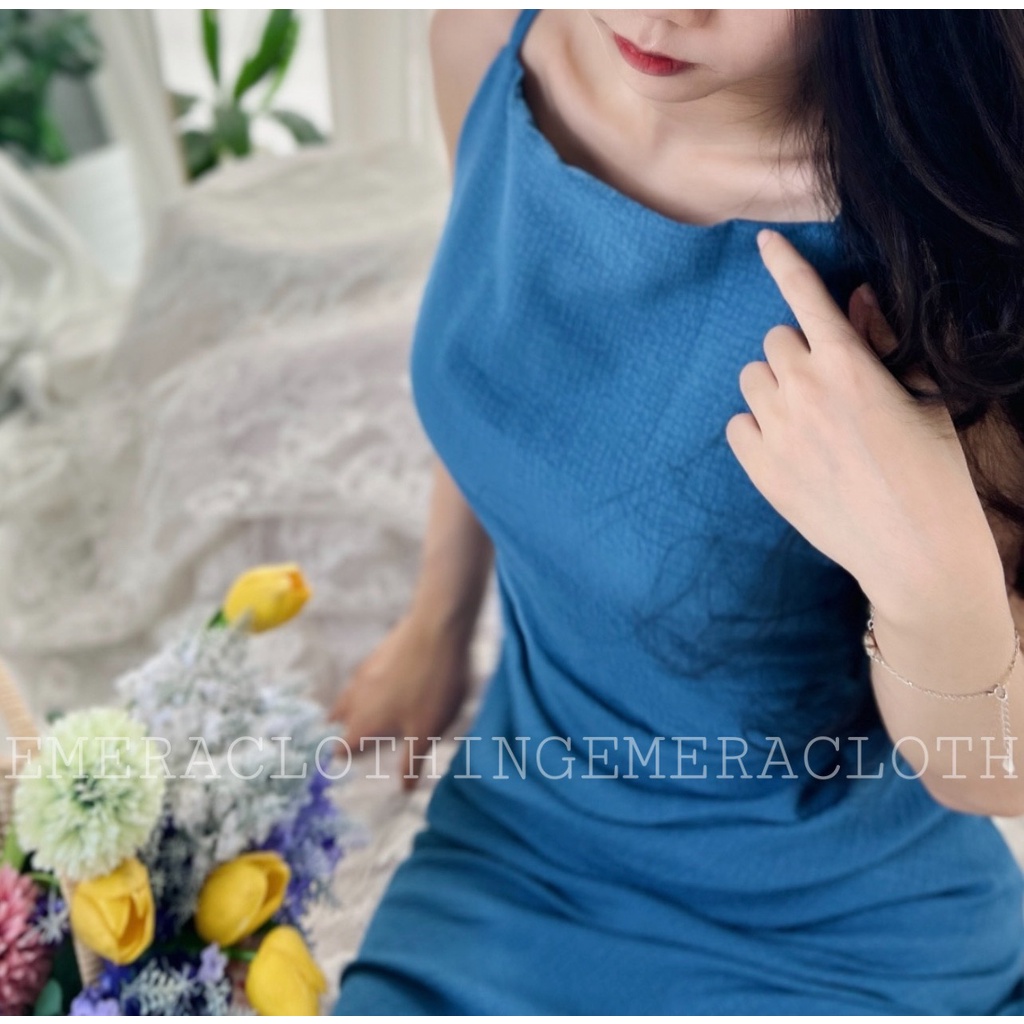 Váy Body Emedress Xanh Biển Đậm
