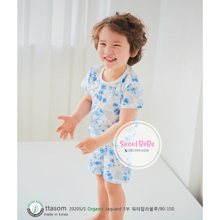 [SALE XẢ] Bộ cotton giấy bé trai Ttasom cộc/lửng nội địa Hàn